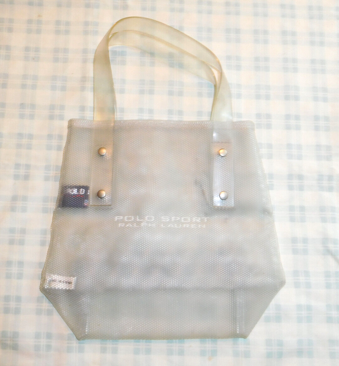 Vintage Polo Sport Ralph Lauren Clear Shopping Tote Bag Y2K | eBay