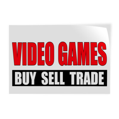 Decal Stickers Video Games Buy Sell Trade Promotion Business Store