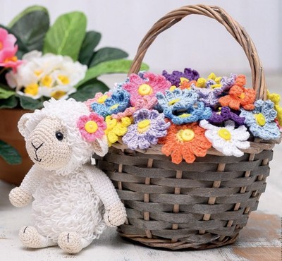 HÄKELANLEITUNG KOPIE SÜSSESTES OSTERLAMM & BLUMENKORB 446