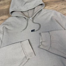 Vintage 2000s Y2K Nike Center Swoosh Hoodie Brown Mens 2XL Spell Out