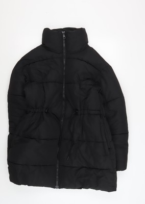 Womens Coats Monki Black Puffer Coat Monki Women's Black Puffer