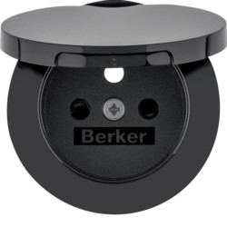 R.1/R.3 MODULE BLACK SOCKET TILE 1X Z/U AND R.1 WLS7612BG
