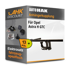 Für Opel Astra H GTC 05- AUTO HAK Anhängerkupplung abnehmbar + 13polig E-Satz