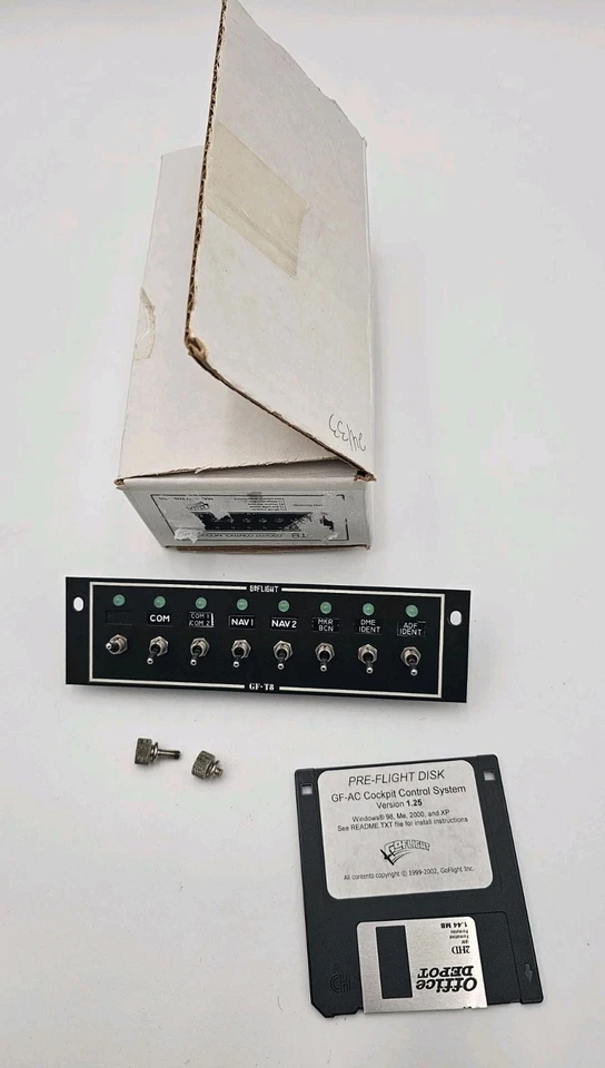 GoFlight GF-T8 Module Flight Simulator Controller w USB Cable - Image 3 of 4