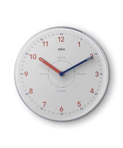 [Official Import] BRAUN Wall Clock Time Teacher White Orange BC26TWfrom JP