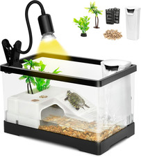 Xlarge Turtle Tank Kit,All in One Indoor PC Aquarium,Red Eared Slider Aquatic fo