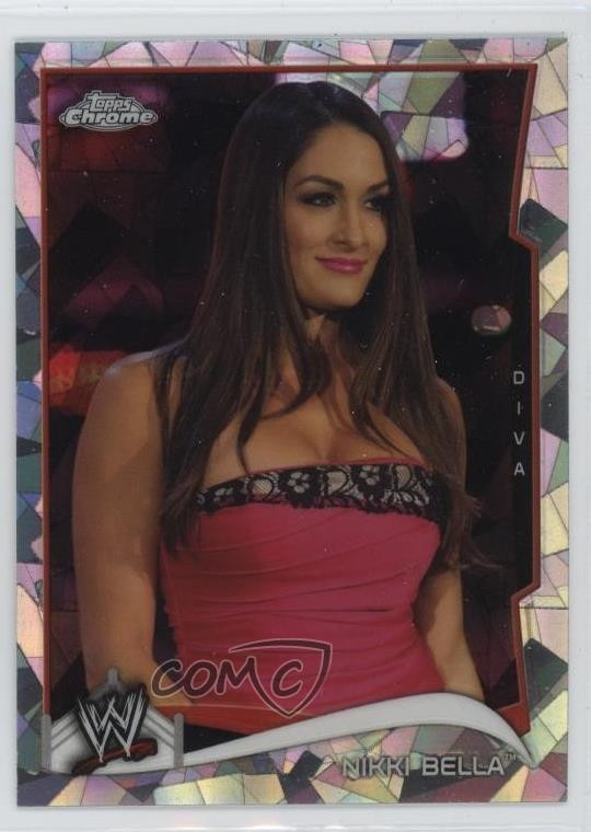 2014 Topps Chrome WWE Atomic Refractor Nikki Bella #35 3zh