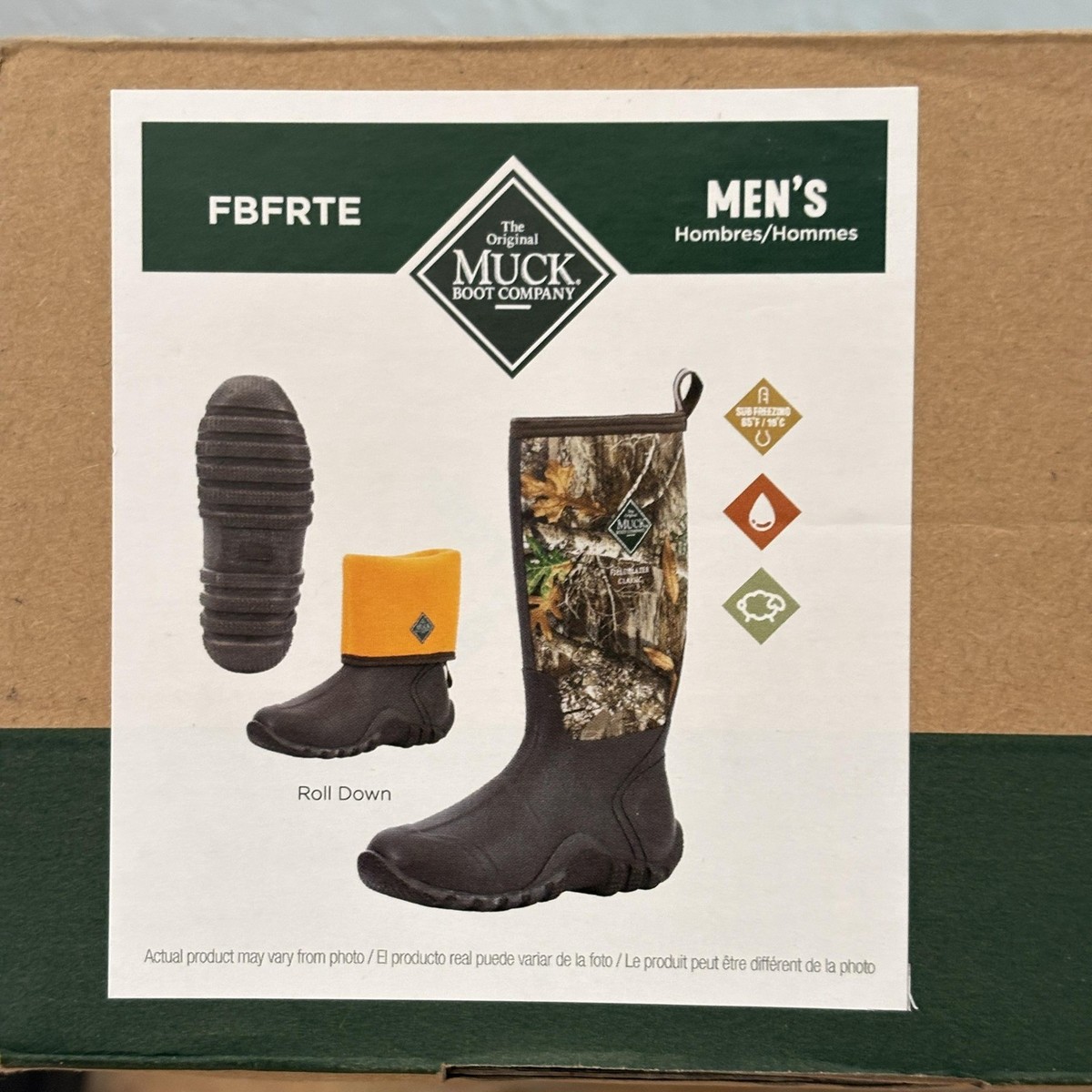 Muck Boot Company Boots Mens Size 7 Fieldblazer Classic Fleece Hunting Camo NEW Muck Boots Men main image 2