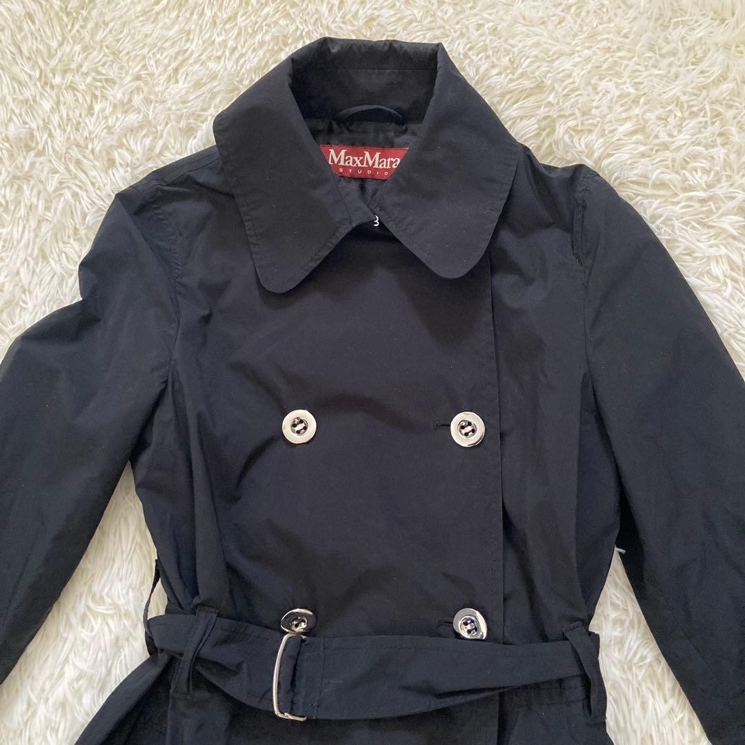 Max Mara STUDIO Silver Button Double Breasted Tre… - image 3
