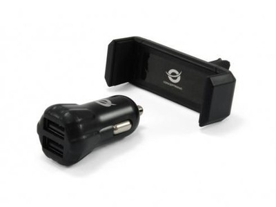 Conceptronic CUSBCAR2AKIT 2-Port USB Car Charger Kit ~E~