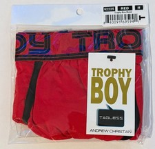 NEW Andrew Christian Tagless Trophy Boy Boxer...