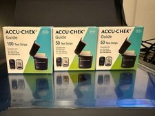 200 Accu-Chek Guide Test Strips 3 boxes of 100ea. Lancets Exp 2027