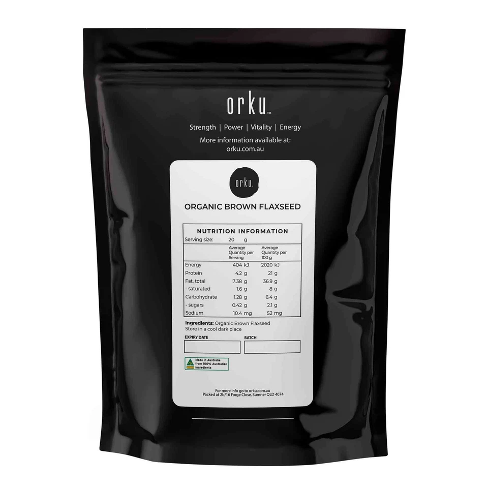 Bulk Organic Brown Linseed Flaxseed Whole Grain Flax Seed Non GMO Omega3 6 Fibre - image 2 of 4