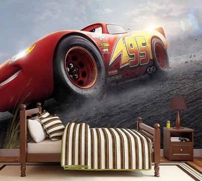 Lightning McQueen Tapeten Kindertapete Schlafzimmer Tapete Nicht selbstklebend