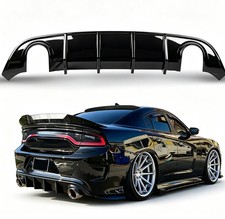 Fits 2015-2023 Dodge Charger Glossy Black Rear Bumper Diffuser Non-Widebody
