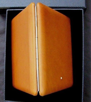 Dunhill London Cigarette Case Holder Leather Brown Rare Unused From Japan