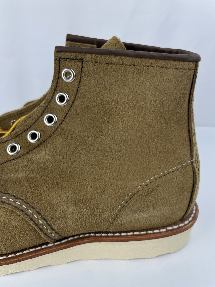 Red Wing Heritage 8881 Classic Moc 6-inch Olive Roughout Boots