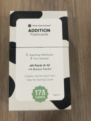 Think Tank Scholar 173 Addition Flash Cards Set (Award Winning) All Facts 0-12
