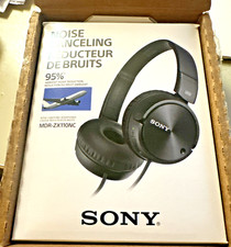 SONY Black NOISE CANCELLING HEADPHONES MDR-ZX110NC -Original Box