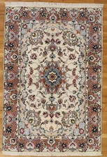 4.3 x 6.5 Genuine Perrsian Tabriiz Rug Wool and Silk Handmade Irran #PIX-26208