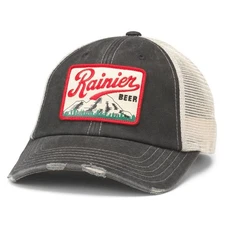 Rainier Beer Orville Adjustable Snapback Baseball Hat, Stone/Black (23001A-RA...