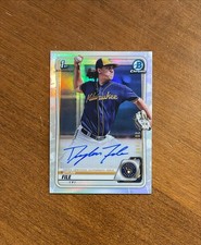 Dylan File 2020 Bowman Chrome 1st Auto Refractor CPA-DF Brewers Tigers /499