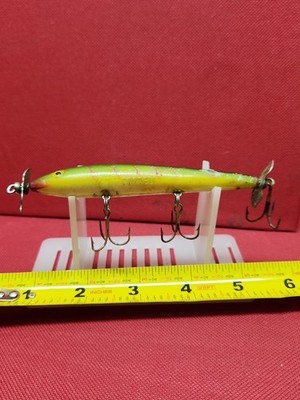 Vintage Cotton Cordell ''Boy Howdy'' Dual Spinner Minnow Fishing Lure Green/Yellow