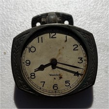 Dash Mounted Clock Westclox Possibly Brass Automotive Collectible Dash Mounted Clock Westclox Possibly Brass Automotive Collectible