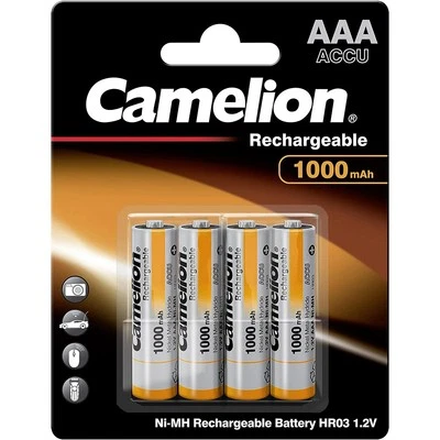 [17010403] Camelion Pack de 4 Accu AAA Micro 1000mAH - Photo 1/4