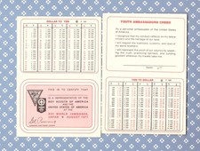 13th World Jamboree 1971  BSA  Participant Card - $ to Yen Calculator  -Mint-