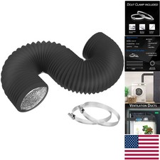 Durable 4-Inch Dryer Vent Hose, 3 Feet Long, with 2 Clamps for Easy Installation