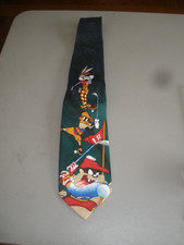 New Men's Neck Tie Looney Tunes Mania 100 Polyester Characters Playing Golf