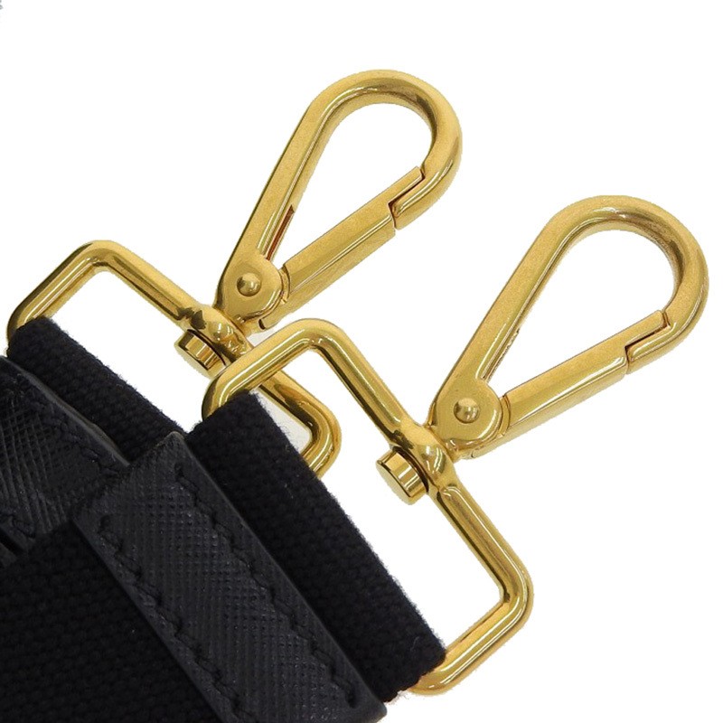 PRADA Canapa 2WAY Bag Handbag Shoulder Bag Canvas Black 1BG439 Used  OB2400 from thumbnail 5