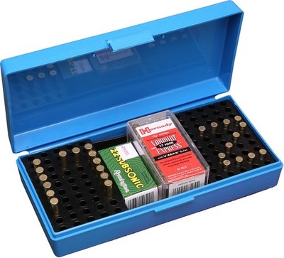 MTM SB20020 200 Round Small Bore Ammo Box .22 Long Rifle, USA Made, Blue