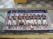 Chicago Bears BLACK-N-BLUES BROTHERS Football NFL Poster 1985 1986 20x36
