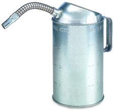 Lumax Lx-1528 Silver 4 Quart Galvanized Measure Can Flex Spout. Deluxe Measures