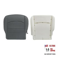 Cloth Gray Driver Side Bottom Replacement Seat Cover  Driver Foam Cushion