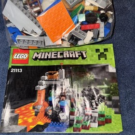 Minecraft Lego Set 21113 The Cave, Complete w/Instructions