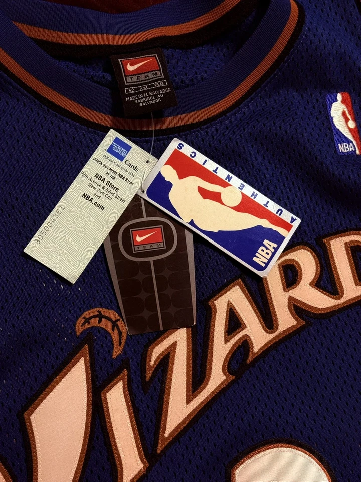 VTG Michael Jordan Nike Authentic Washington Wizards Jersey Sz 52/2XL Blue - Image 4 of 4