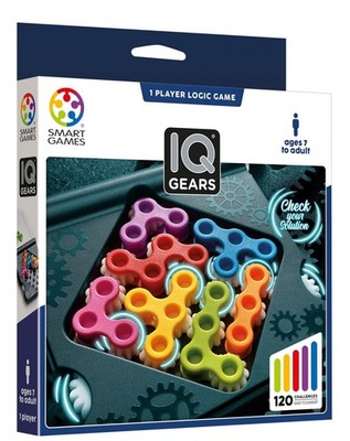 SMART GAMES Logikspiel IQ Gears Zahnräder ab 7 Jahren Knobelspiel