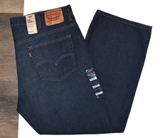 Levis 569 Jeans New Mens Original 40X30 Loose Straight Jeans Blue