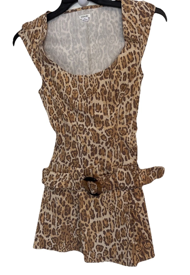Kimchi Blue Tate Drop Waist Cheetah Dress Sm Petite