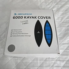 Kayak Cover 600D Waterproof UV Protection Dust Resistant Large 12.3-13.5 ft
