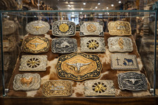 Western Cowboy Belt Buckle   Rodeo Style   Silver /Gold / Rose Gold /Black Tones