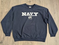 Vintage United States Navy Sweatshirt Size Large 90s Pullover Crewneck Mascot