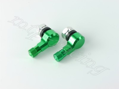 CNC Alu Winkelventil 90 Grad Honda CB400SS 2002-2007 grün