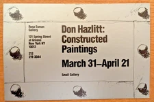 Don Hazlitt: Constructed Paintings postcard 1980s Rosa Esman Gallery NYC