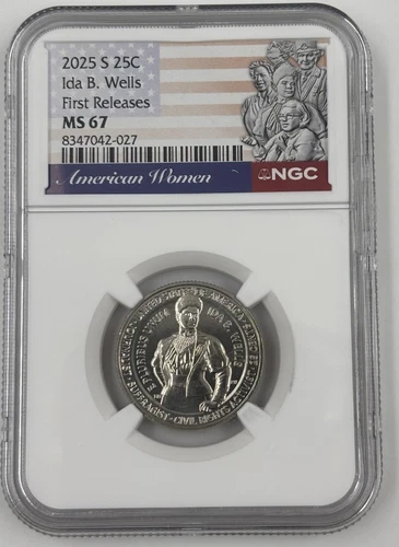 2025 S Ida B Wells  25c NGC MS 67 American Women FIRST RELEASES ⭐Ready 2 Ship ⭐