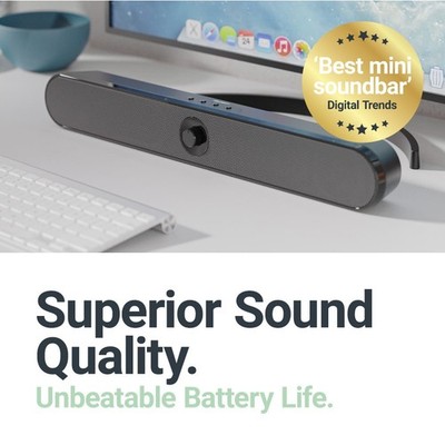 Akkusoundbar, Powerbank, USB-Interface, Kartenleser, BT, Majority Atlas, GEPRÜFT