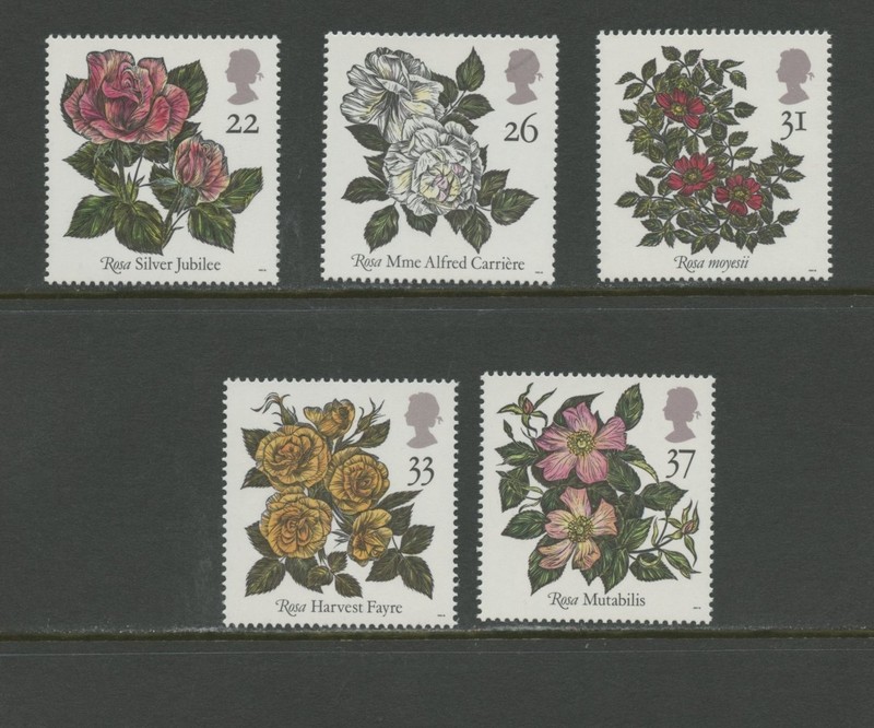 GREAT BRITAIN 1382-1386, 1991 ROSES, MNH (GB6877)
